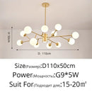 Axyaa Gold Black LED Branch Chandelier for Living Room & Bedroom