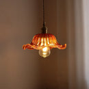 Axyaa Green Stripe Glass Pendant Lamp for Home Decor and Lighting