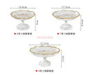 Axyaa 9-inch Glass High Leg Fruit Plate Delicate Candy Dim Sum Plate