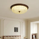 Axyaa Modern Walnut Crystal LED Ceiling Chandelier for Home Decor Lighting
