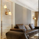 Axyaa LED Glass Dual Head Wall Lamp for Bedrooms and Living Rooms