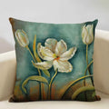 Axyaa Vintage Flower Cushion Cover 45x45cm Square Pillow Case Nostalgic Design