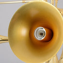 Axyaa Gold Trumpet Pendant Chandeliers - Modern Retro Horn Floor Light