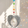 Axyaa Angel Wings Crystal Suncatcher Prism - Rainbow Maker Window Garden Car Decor