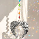 Axyaa Angel Wings Crystal Suncatcher Prism - Rainbow Maker Window Garden Car Decor