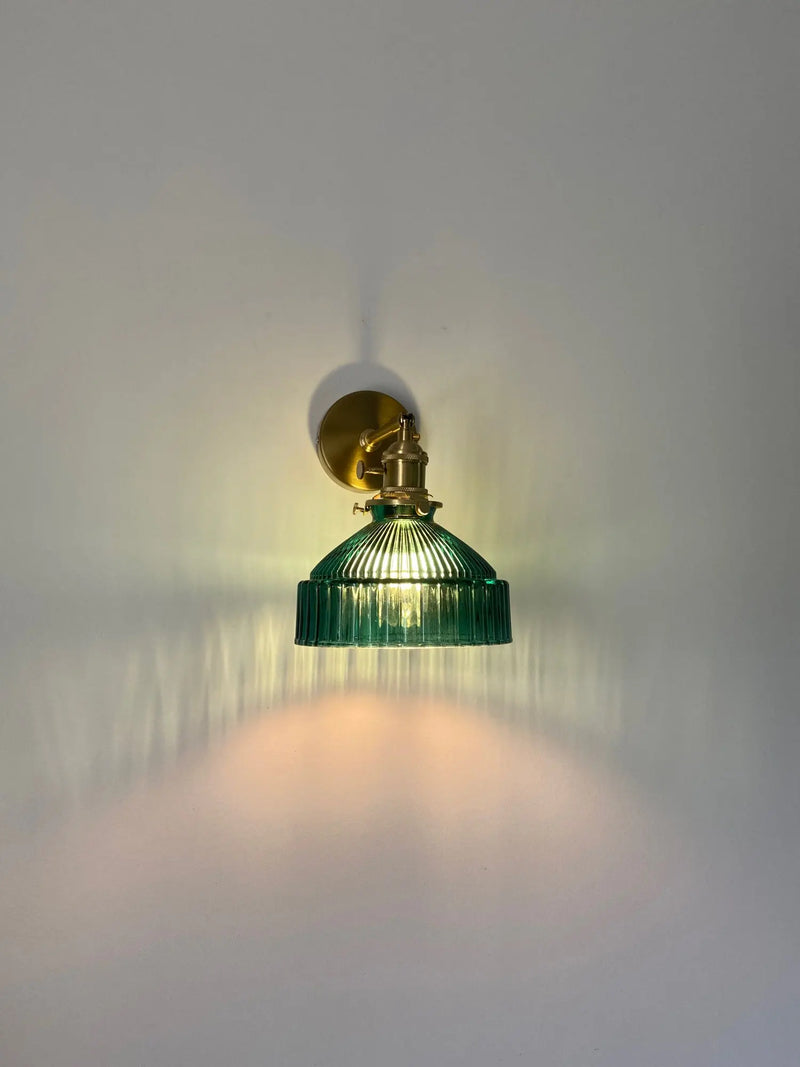 Modern Glass Wall Sconce with Switch by Axyaa