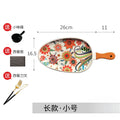 Axyaa Nordic Butterfly Ceramic Salad Bowl with Handle, Home Fruit Bowl