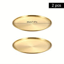 Axyaa Stainless Steel Round bone Spitting Dish Fruit Meat Tableware