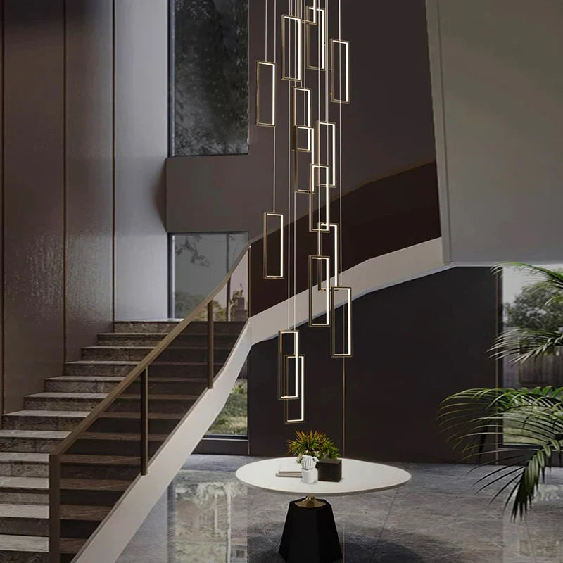 Axyaa Nordic Stair Chandelier Ceiling Light for Living and Dining Room