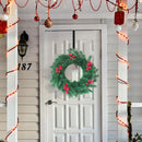 Axyaa Christmas Garland Holly Berry Wreath Indoor Outdoor Home Decor