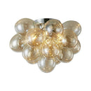 Axyaa Glass Chandelier LED Ceiling Lamp for Designer Home Decor