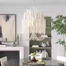 Axyaa Nordic Wooden Candlestick Chandelier Hanging Lamp for Home Lighting