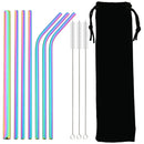 Axyaa Stainless Steel Straw Set - Colorful, High Quality, Reusable Straw