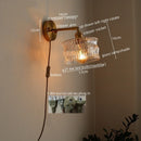 Axyaa LED Copper Glass Wall Light Fixture Retro Style Mirror Bar Lamp