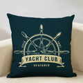 Axyaa Nautical Style Linen Pillow Cover 45x45cm for Living Room Sofa Décor