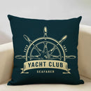 Axyaa Nautical Style Linen Pillow Cover 45x45cm for Living Room Sofa Décor