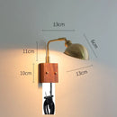 Axyaa Copper LED Wall Light with Pull Chain Switch, Nordic Modern Design