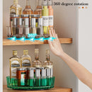 Axyaa Kitchen Seasoning Organizer Lazy Susan Turntable Shelf