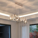 Axyaa Crystal Chandelier: Luxury LED Lighting for Modern Living Room, Bedroom, and Dining Area
