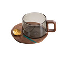 Axyaa Camellia Glass Coffee Cup Set
