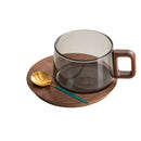 Axyaa Camellia Glass Coffee Cup Set