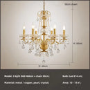 Axyaa European Crystal Chandelier Foyer Pendant Lights LED Ceiling Lamp
