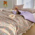 Axyaa Summer Thin Cotton Quilt - All Season Comforter with Soybean Fiber Fillers