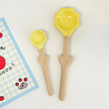 Axyaa Ceramic Tulip Spoon: Cute Kitchen Tableware Dessert Soup Spoon