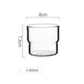 Axyaa 300-380ml Stackable Glass Mug Tumbler Cup in Various Colors for Hot/Cold Beverages