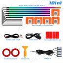 Axyaa 18-in-1 Car Ambient Lights - RGB 64 Colors, APP Control