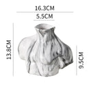 Axya Nordic Vase: Male Body Ceramic Decoration for Dried Flowers & Living Room