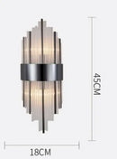 Axyaa Crystal Glass LED Wall Lamp Sconce for Bedroom Living Study Room Home Decor