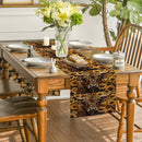 Axyaa Floral Cow Table Runner for Kitchen Dining Decor