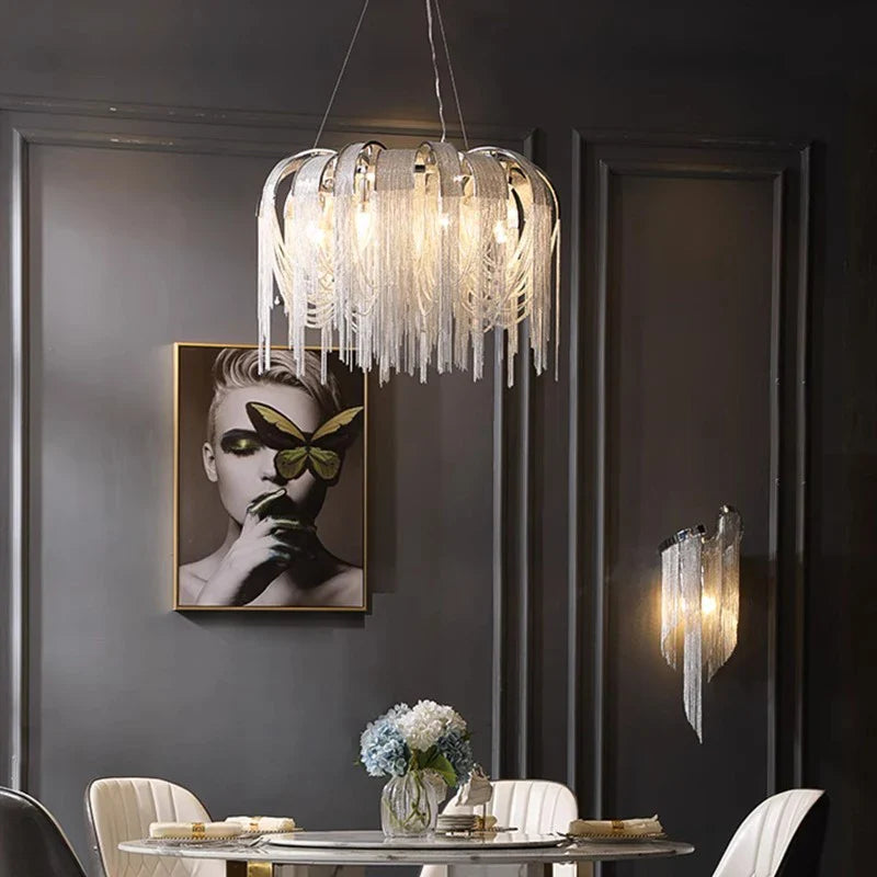 Nordic Pendant Lamp for Dining Room by Axyaa: Indoor Ceiling Lighting Chandelier for Living Room