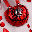 Axyaa Modern Red Crystal Chandelier for Living Room Bedroom Kitchen - Romantic Lighting