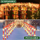 Axyaa Solar LED Candy Cane Lights - 8 Function, Waterproof for Courtyard, Outdoor Parties
