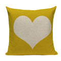 Axyaa Yellow Geometric Linen Pillow Case 45*45cm