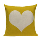 Axyaa Yellow Geometric Linen Pillow Case 45*45cm