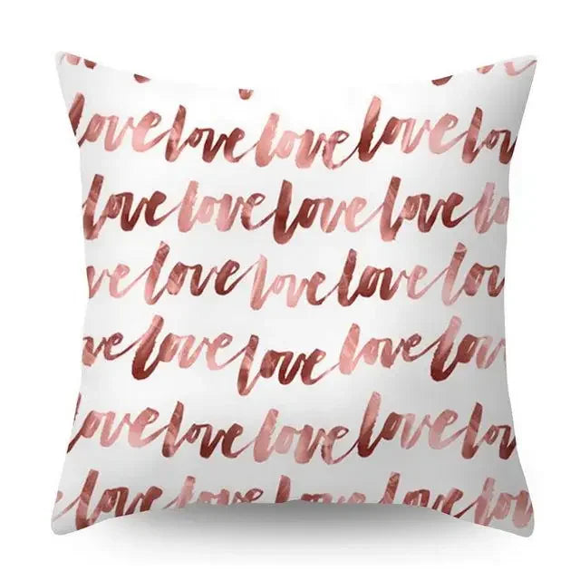Rose Gold Geometric Pineapple Glitter Pillowcase - Axyaa Home Decor