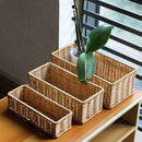 Axyaa Woven Plastic Storage Basket for Coffee, Vegetables, Snacks, and More