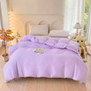 Axyaa Soft Polyester Duvet Cover in White & Grey, Queen Size 220*240cm