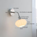 Axyaa Ceramic Wall Sconce with Flexible Arm & Adjustable LED Light Silver