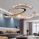Axyaa Circular Crystal LED Pendant Light for Modern Home Decor