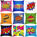 Axyaa Pop Art Cushion Cover: Fun Cartoon Pillow for Living Room Sofa or Bed