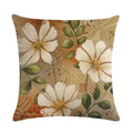 Axyaa Retro Plant Flower Linen Pillowcase 45*45cm