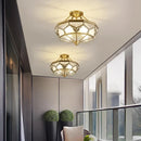Axyaa Classic Copper Ceiling Light with Glass Shade for Home Decor Lighting
