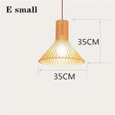 Axyaa Birdcage Pendant Lamp: Handmade Wood, E27 LED Suspension Light for Dining, Bar