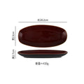 Axyaa Oval Fish Plate Ceramic Sushi Dessert Snack Serving Salad Restaurant Tableware