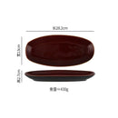 Axyaa Oval Fish Plate Ceramic Sushi Dessert Snack Serving Salad Restaurant Tableware