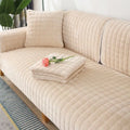 Axyaa Winter Flannel Sofa Cover: Thick, Soft Plush, Non-Slip, Protective Seat Cushion